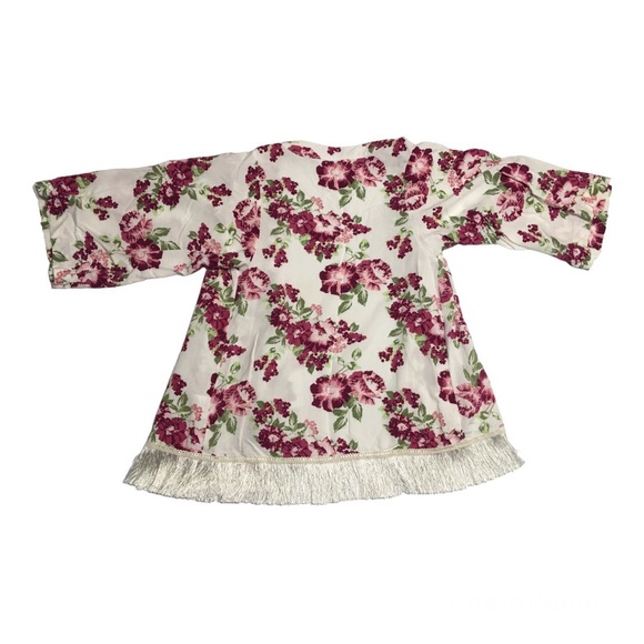 Nowadays Girls Floral Kimono Cardigan Size Small - Picture 9 of 14